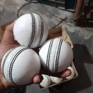 Leather Ball 4 Piece (Parts) White Cricket Ball for 50 Overs, Pac of 30, Professional Cricket Ball, Hand Stitched Ball